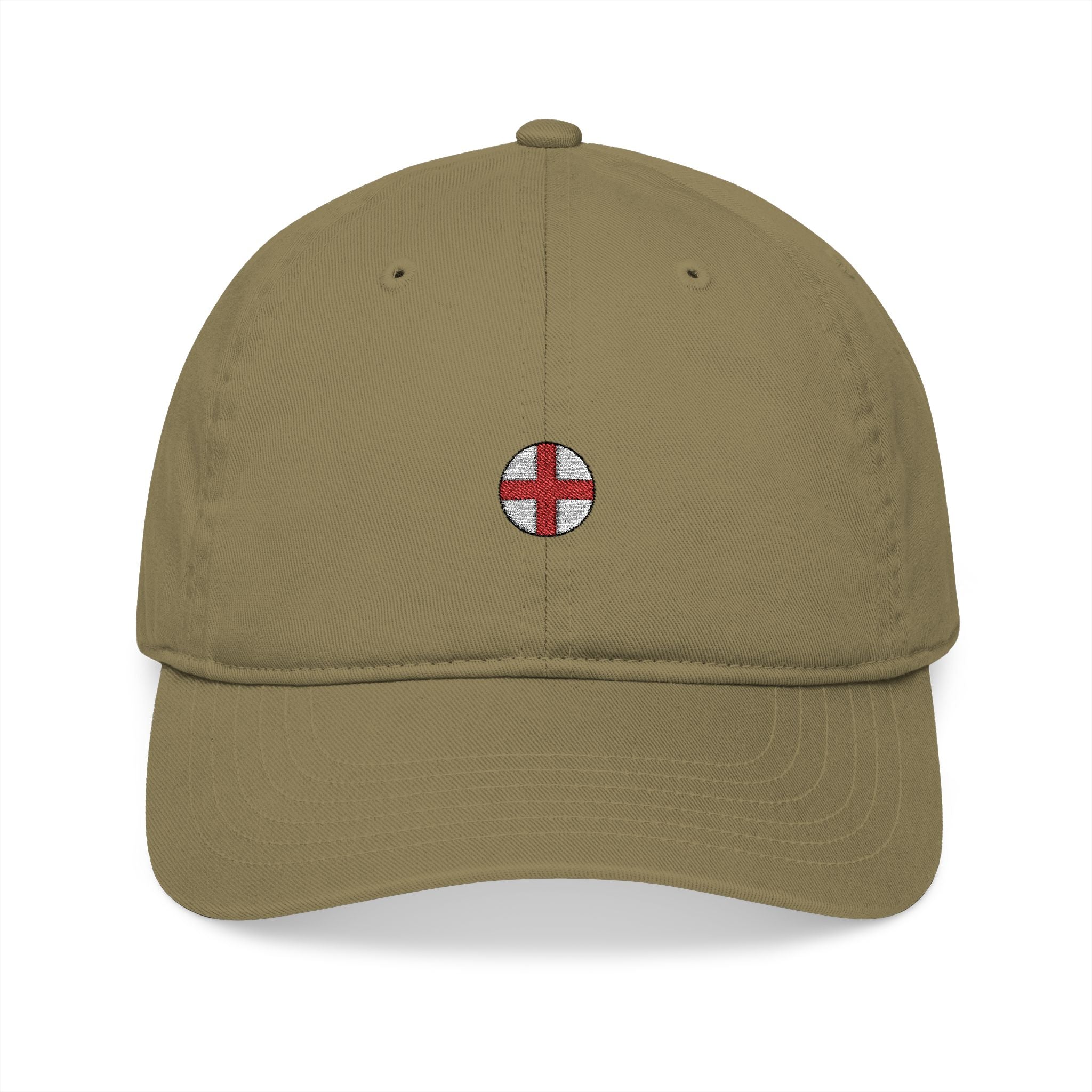 Organic Embroidered Circle England Baseball Cap