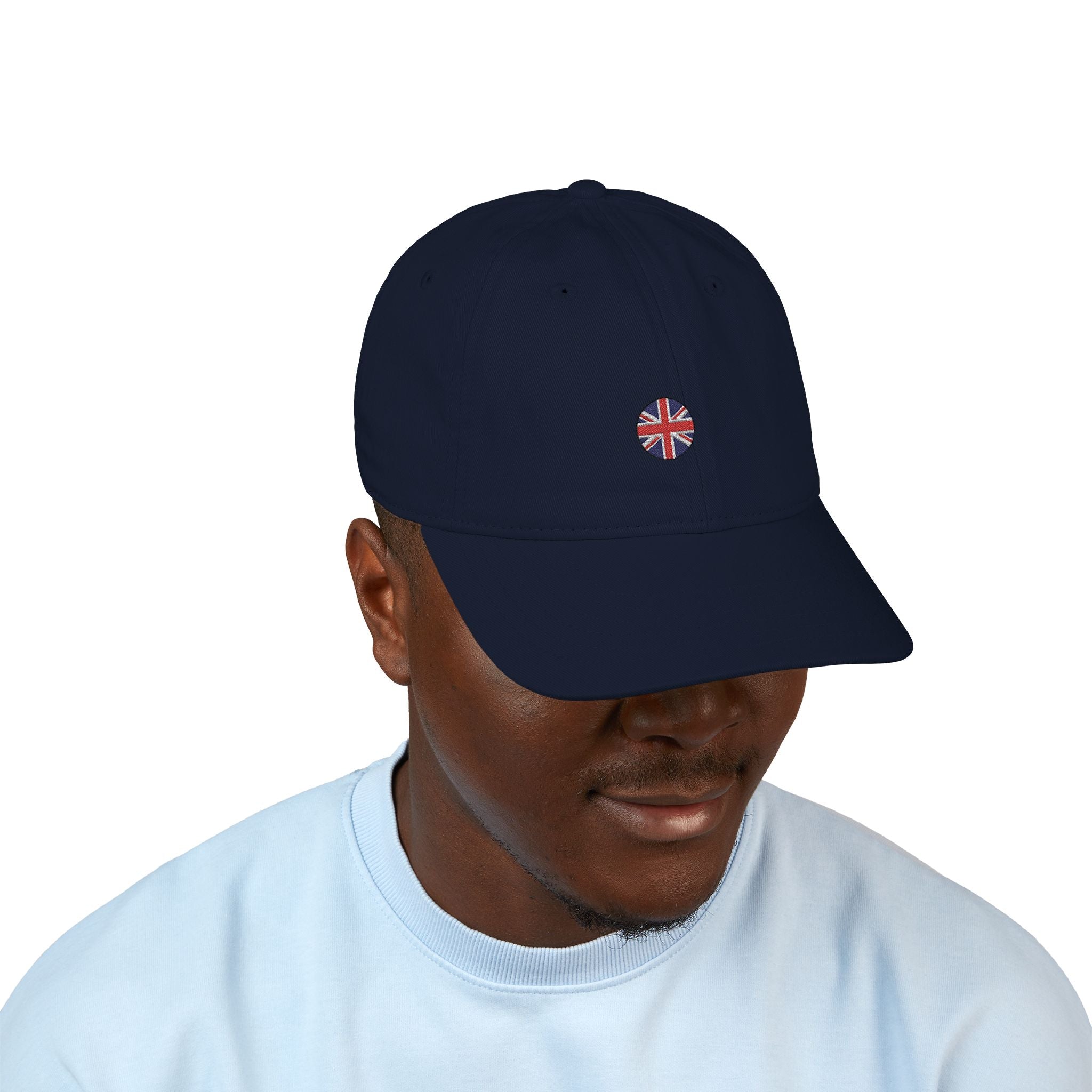 Organic Embroidered Circle Union Jack Baseball Cap
