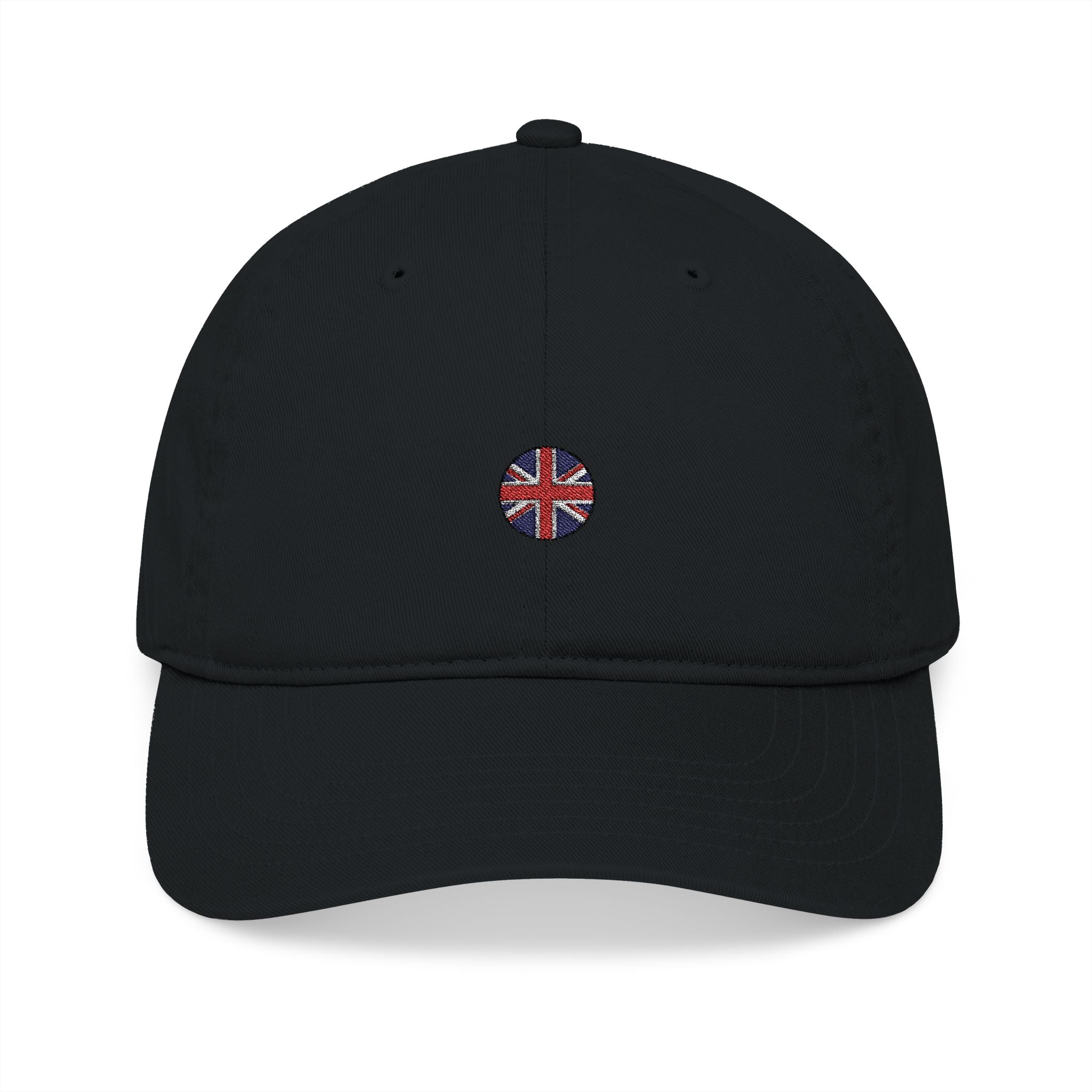 Organic Embroidered Circle Union Jack Baseball Cap