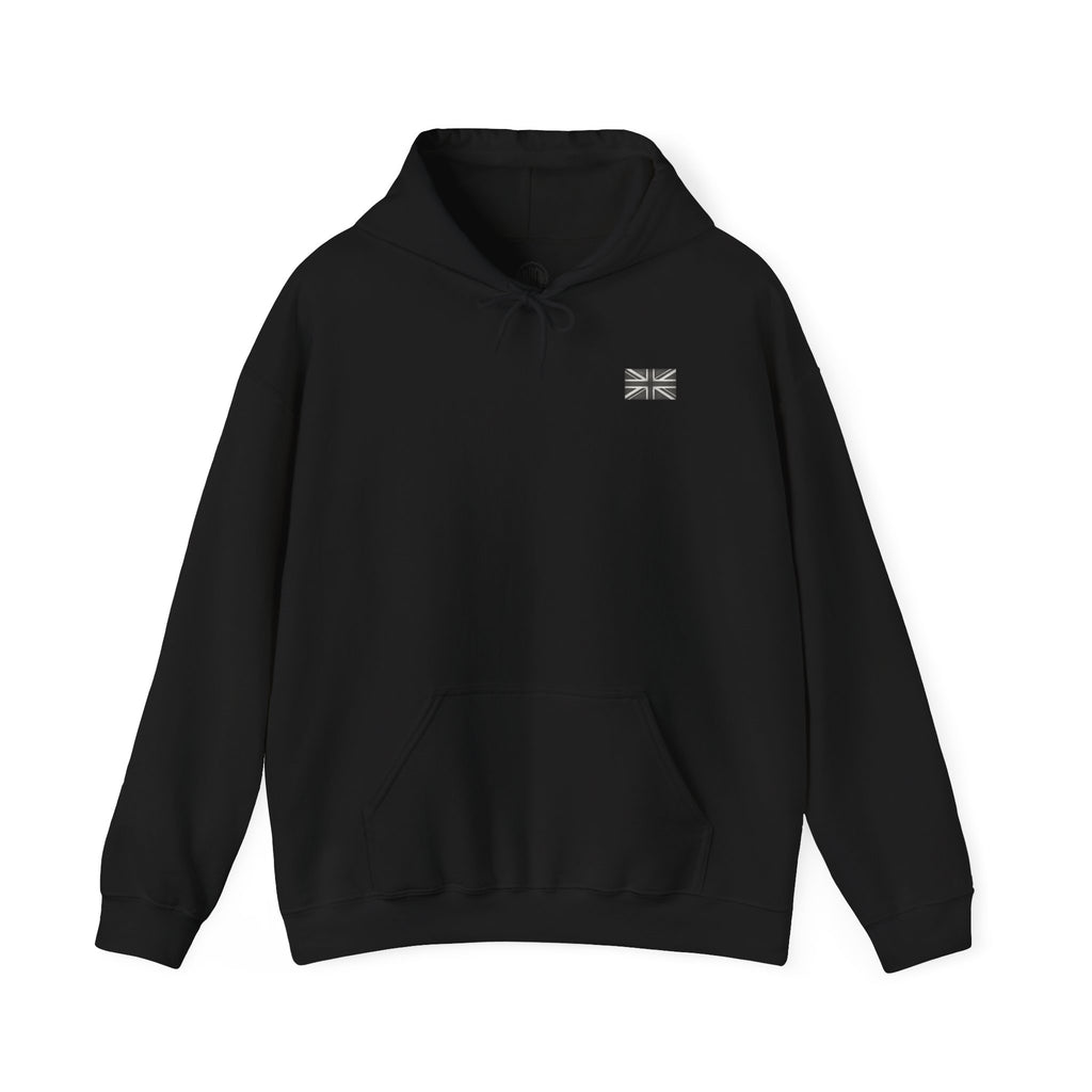 Union Jack Front & Back Print Hoodie/Pullover - Black Edit