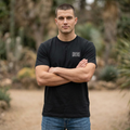 Union Jack Front & Back Print T-Shirt - Black Edit