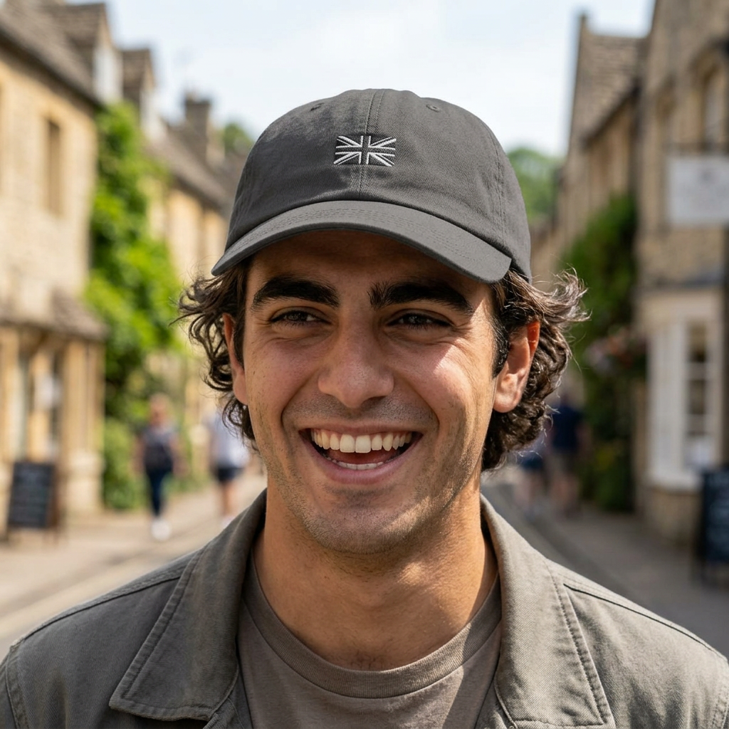 Embroidered Minimalist Union Jack Baseball Cap