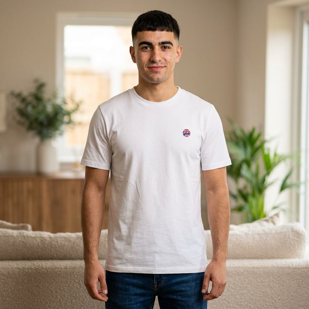 Minimal Circle Union Jack/USA T-Shirt