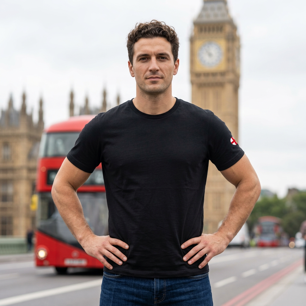 England Flag Sleeve Badge T-Shirt