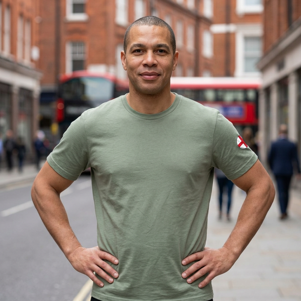 England Flag Sleeve Badge T-Shirt