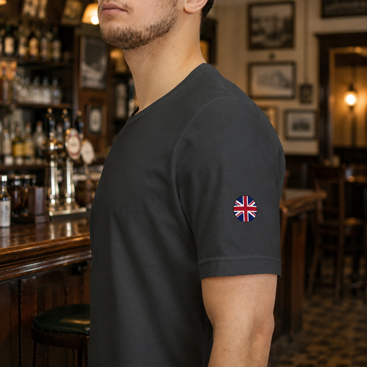 Union Jack Flag Sleeve Badge T-Shirt