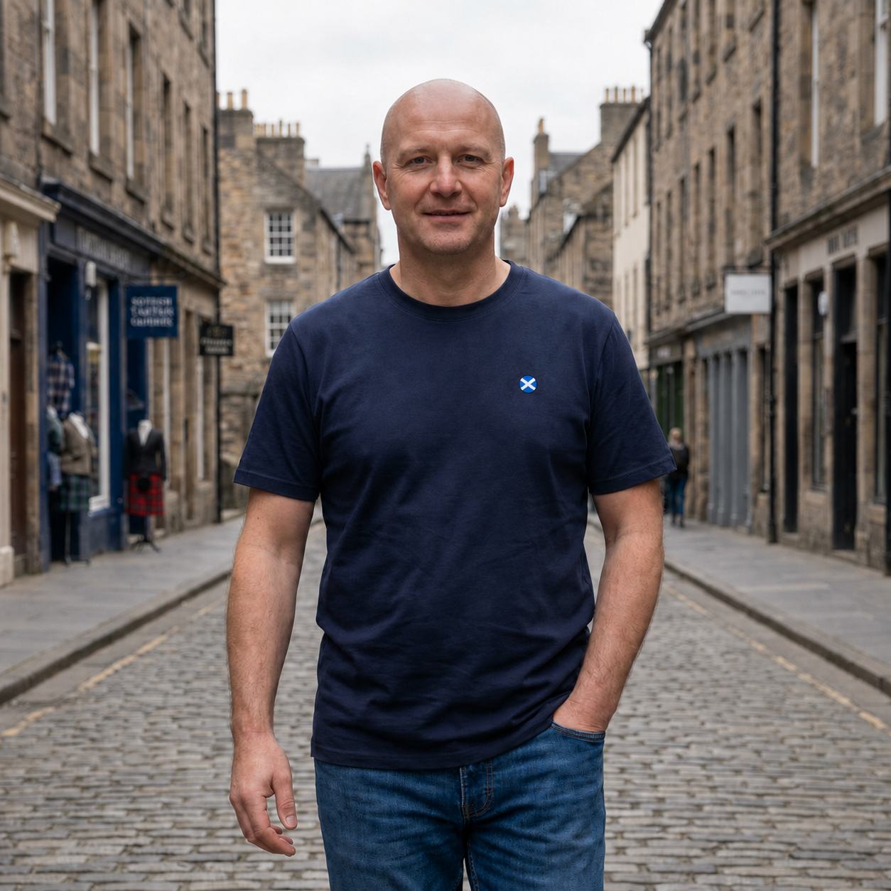 Minimal Circle Scottish T-Shirt