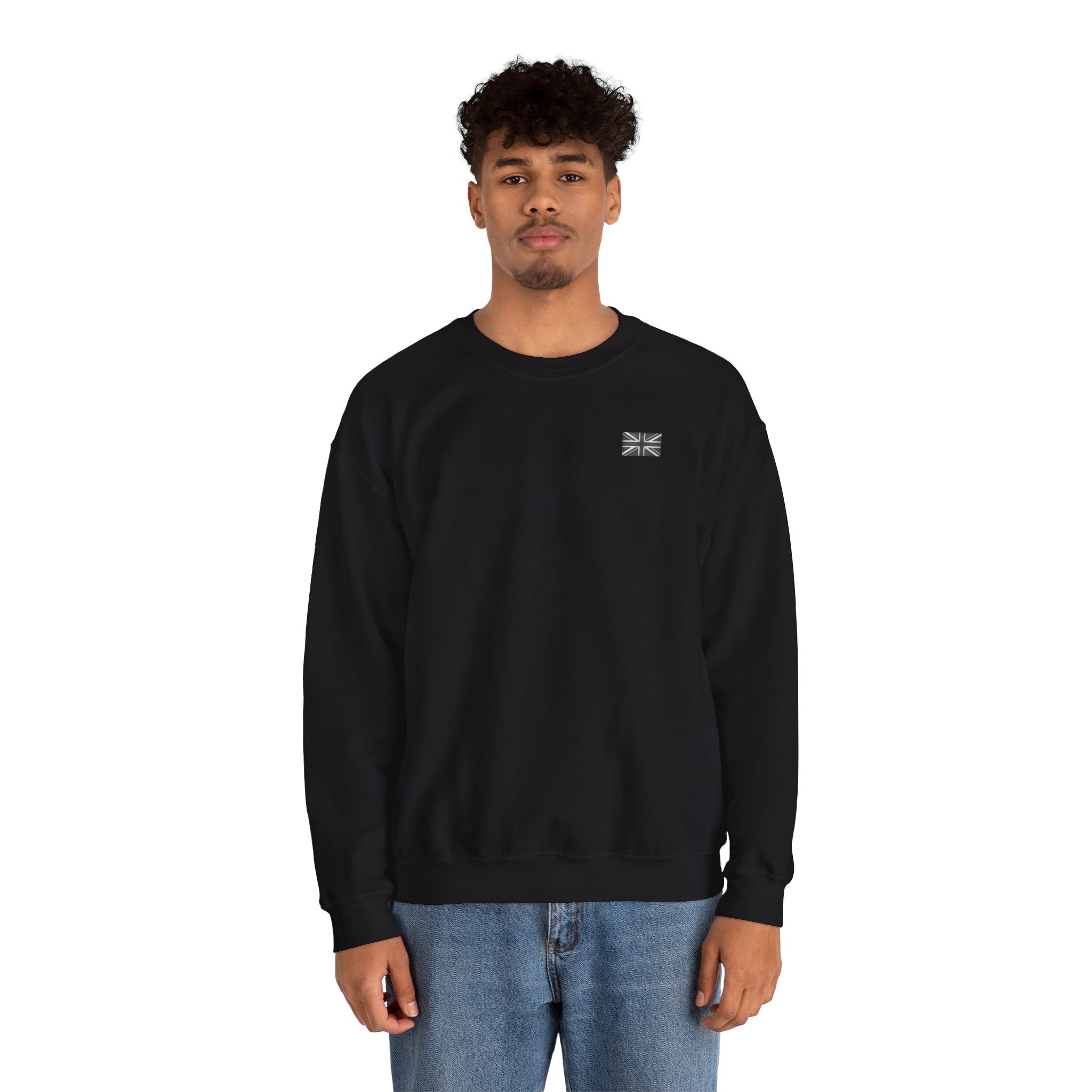 Union Jack Front Print Sweatshirt - Black Edit