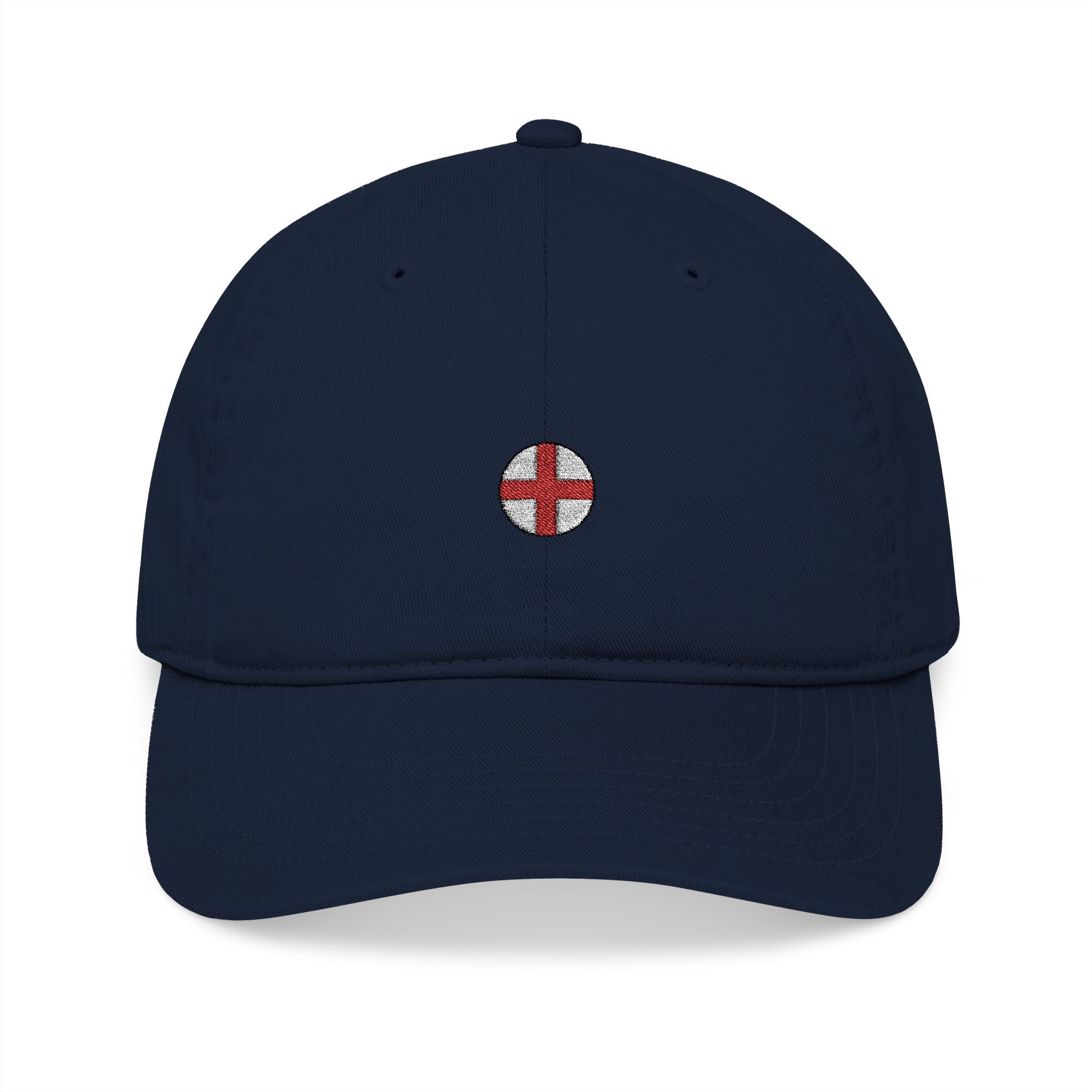 Organic Embroidered Circle England Baseball Cap