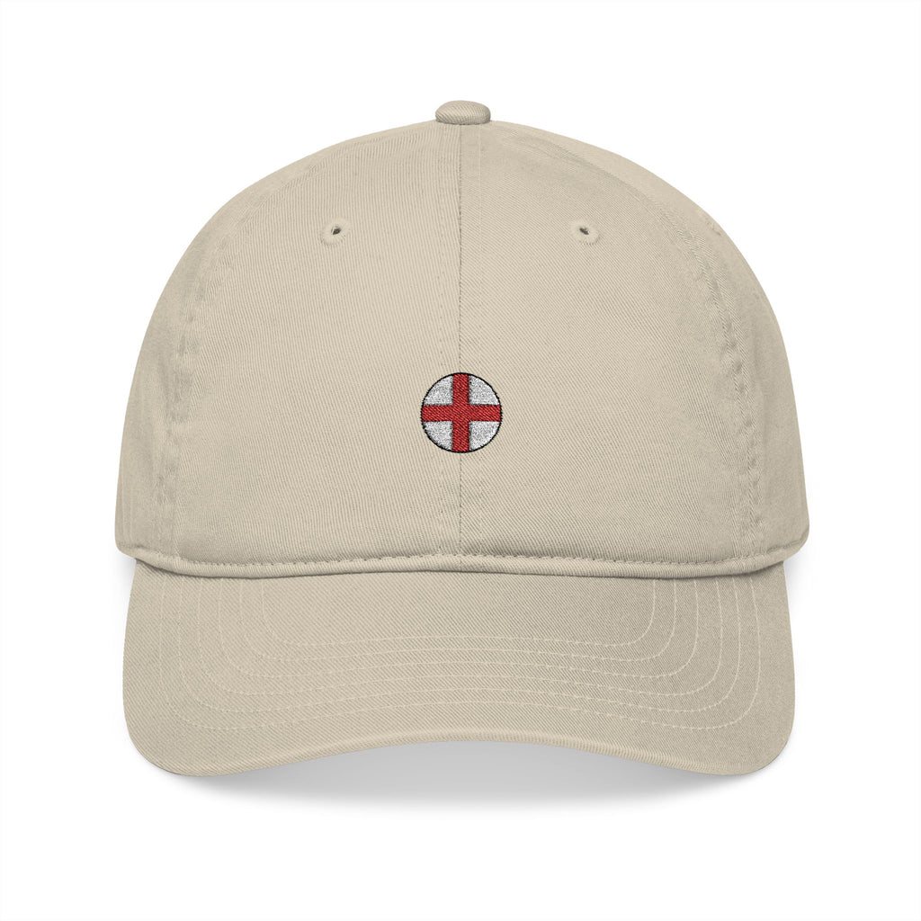 Organic Embroidered Circle England Baseball Cap